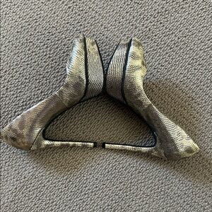 Jessica Simpson Metallic Snakeskin Heels